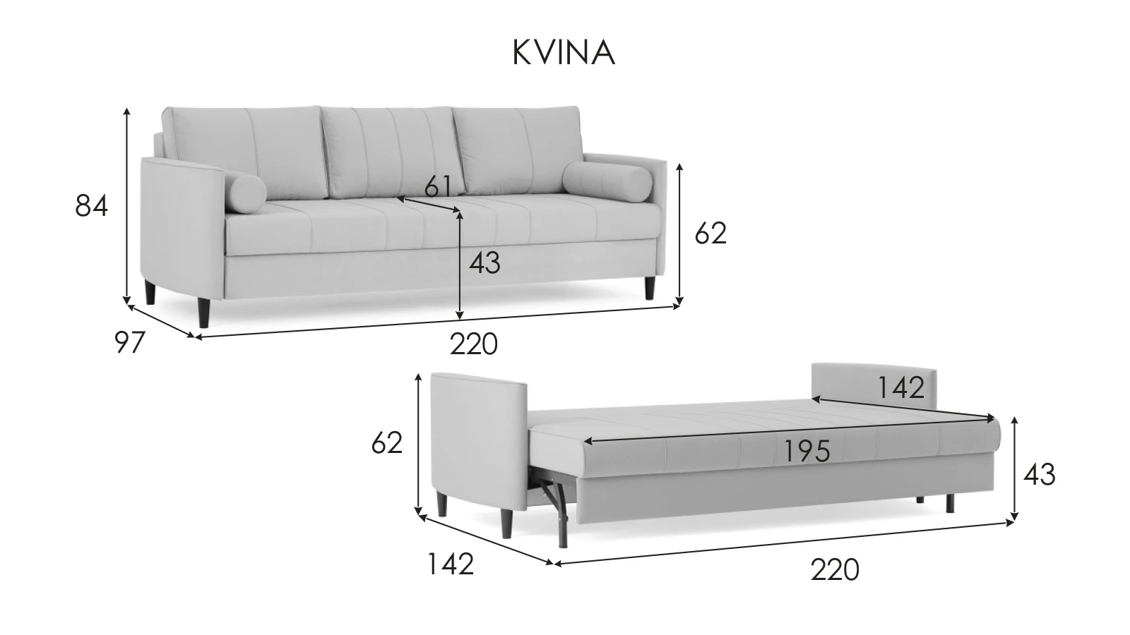 Диван Kvina New угловой, Тк. Dumont 26 142x228 — купить в Озерце
