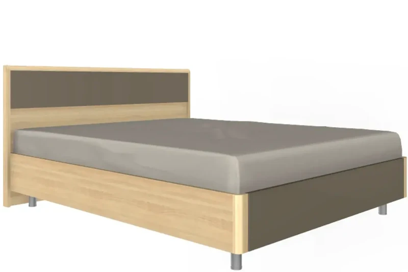 Кровать КР-5003-АС-ЛМ 160х200 (Ясень Асахи/Латте Матовый) - купить в Озерце