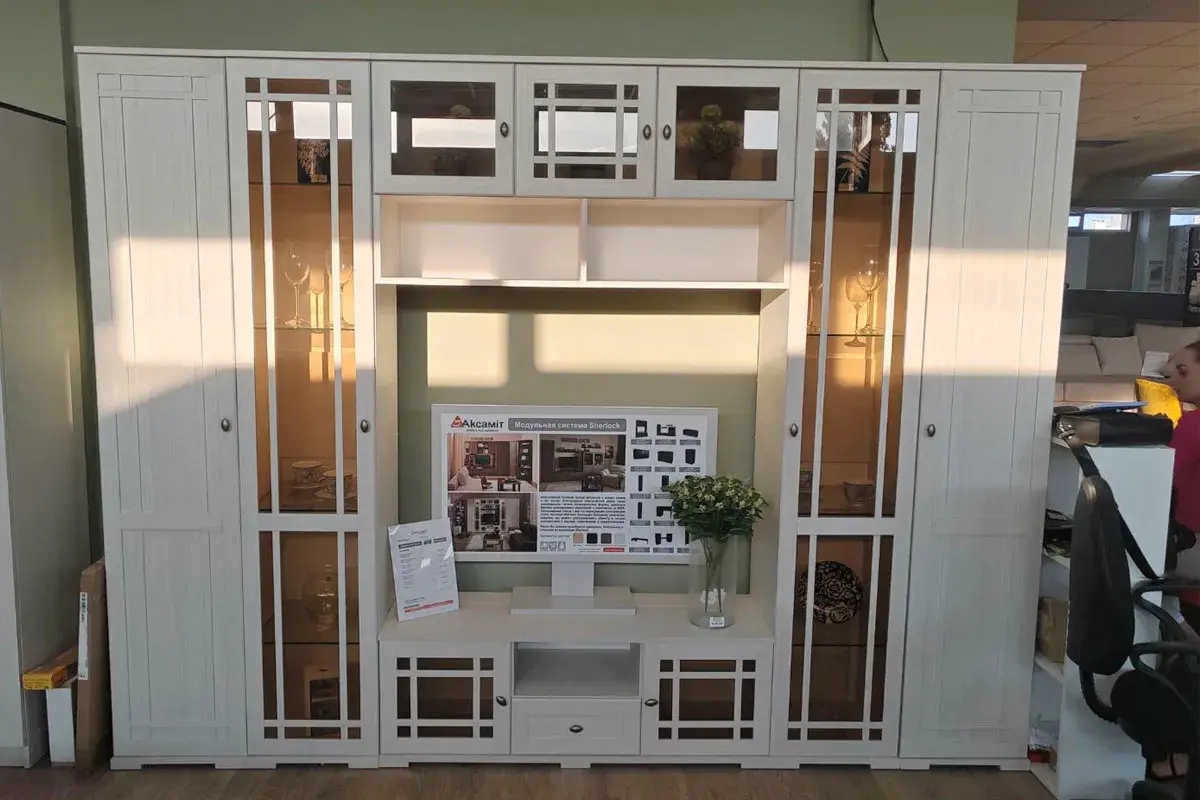 Sherlock 3 Тумба ТВ Ясень Анкор светлый — Мебель-центр Озерцо