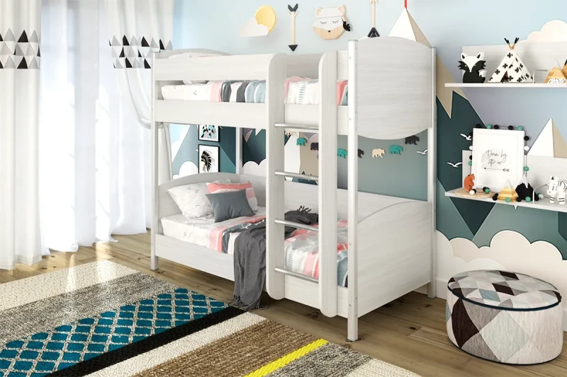 Кровать КР-123 90х190 2 места (Снежный Ясень) - купить в Озерце