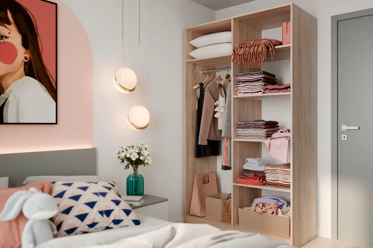 Шкаф платяной 60 (Дуб Сонома) в мебель-центре Озерцо