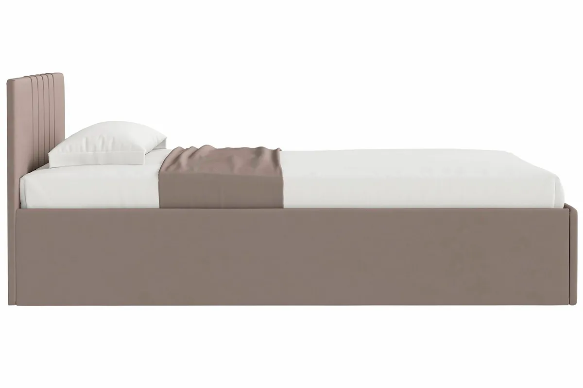 Кровать Соло односпальная с ПМ 90х200 (Newtone Cacao/Капучино) - купить в Озерце