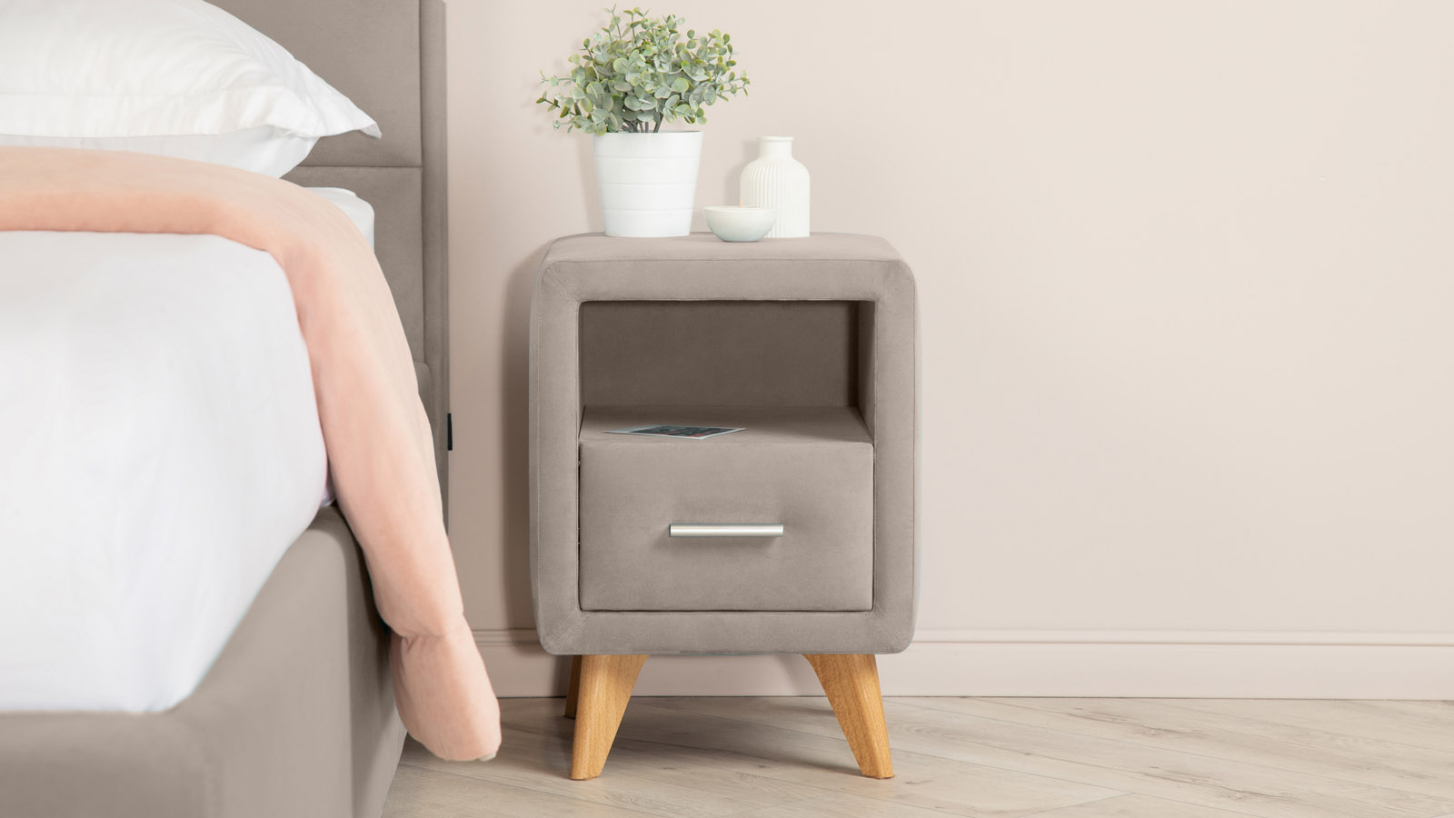 Тумба Leda, ткань Sky Velvet 03 36x36.5 — купить в Озерце