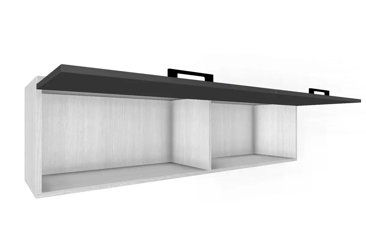 Антресоль АН-5043-СЯ-АМ (Снежный Ясень/Антрацит Матовый) в мебель-центре Озерцо