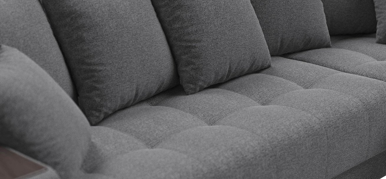 Ванкувер угловой диван Рогожка Мальмо серый — купить в Озерце