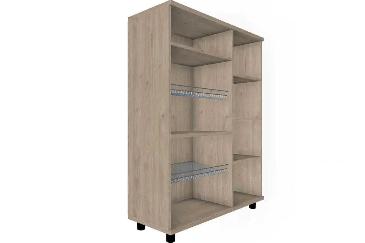 Тумба ТБ-5002-ГС-БГ (Гикори Джексон Светлый/Белый Бриллиант Глянцевый) — Мебель-центр Озерцо