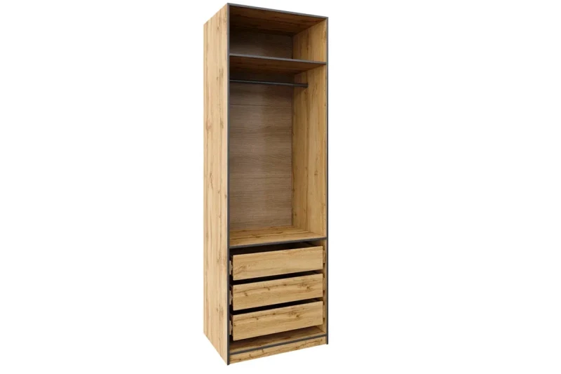 Корпус шкафа для гардеробной системы Квадро (75х55.7) (Дуб вотан) — Мебель-центр Озерцо