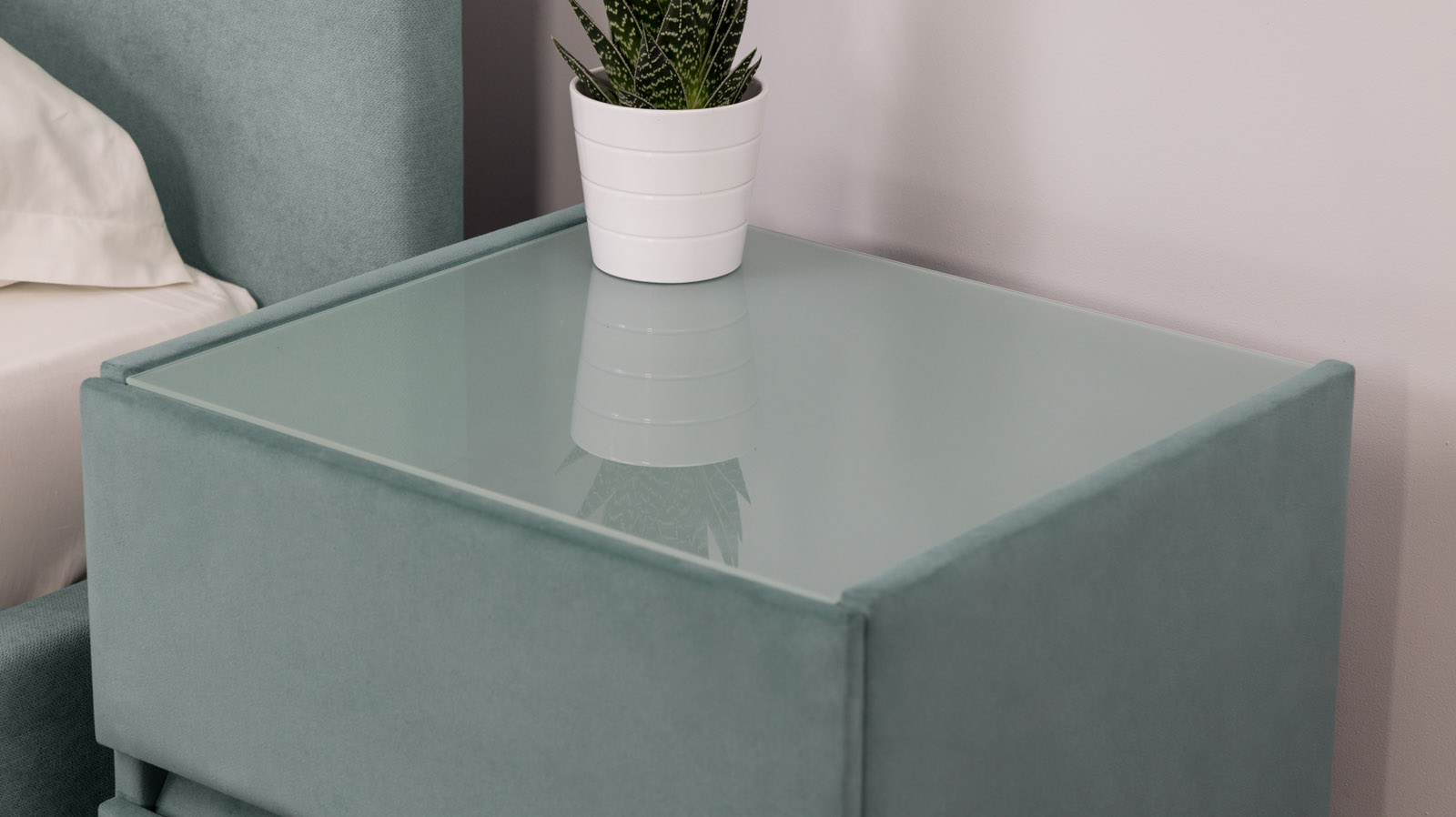 Тумба Oscar со стеклом ткань Dumont 26 45x50 — купить в Озерце