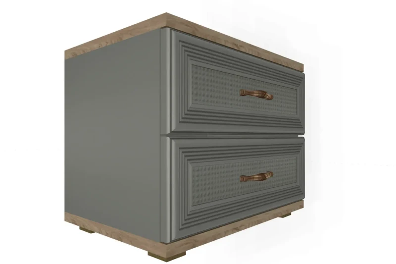 Тумба ТБ-1061-ГС-СО (Гикори Джексон Светлый/Серый Оникс) — Мебель-центр Озерцо