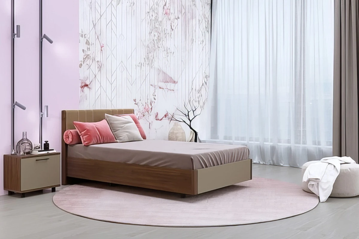 Кровать 140х200 КР-5012-ГТ-ЛМ (Гикори Джексон Темный/Латте Матовый) - купить в Озерце