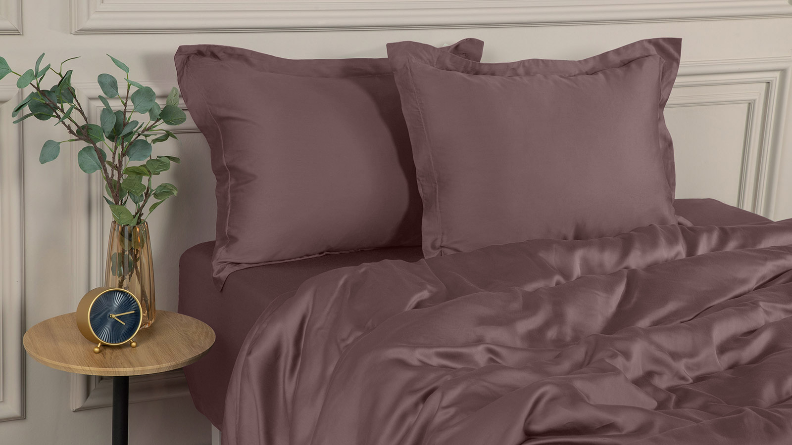 Простынь на резинке Comfort Solid Tencel, цвет Макиато 120x200 в мебель-центре Озерцо