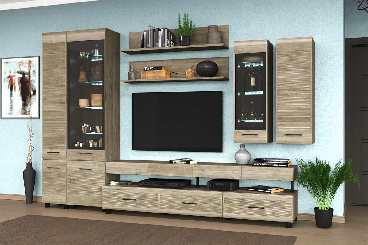 Тумба ТБ-2671 (Гикори Джексон Светлый) — Мебель-центр Озерцо