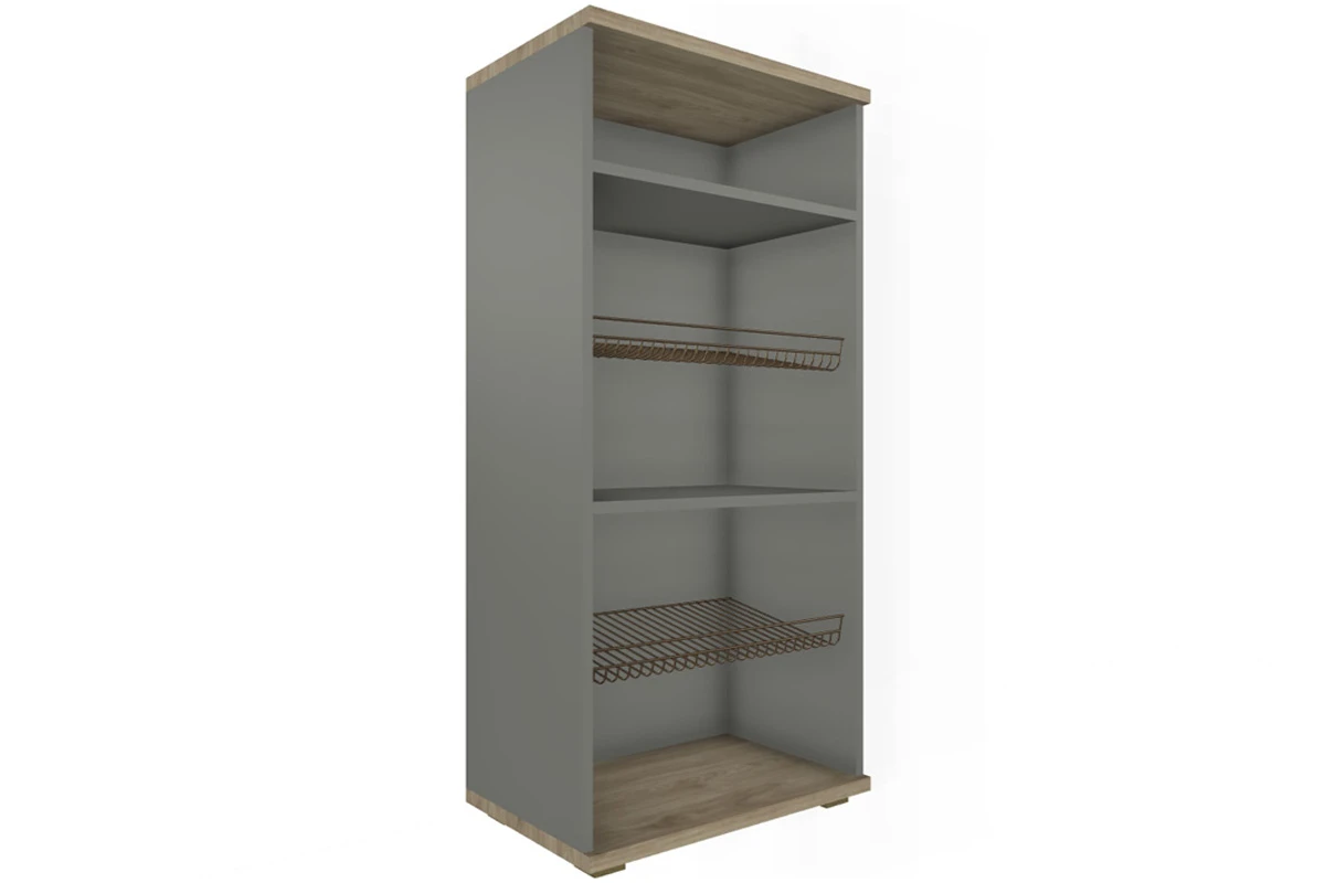 Готовый комплект для прихожей Карина ПК-1001-ГС-СО (Гикори Джексон Светлый/Серый Оникс) — Мебель-центр Озерцо