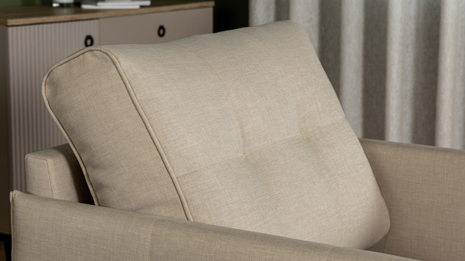 Кресло Amani Pro, Тк. Lidot beige (подлокотник: 5 см) 73.5x89 — купить в Озерце