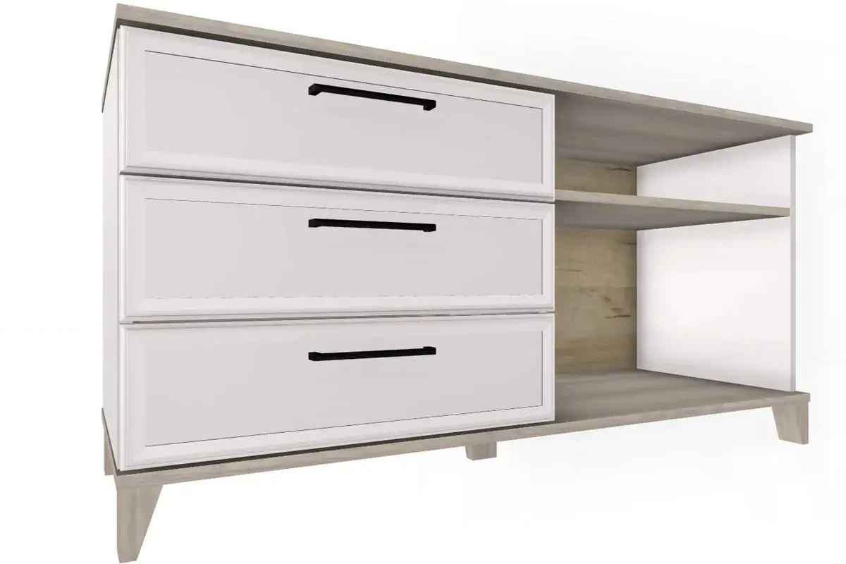 Гостиная Aurelio (Белый/Блеквуд Сатиновый) — Мебель-центр Озерцо