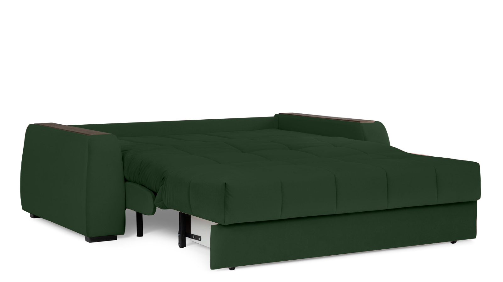 Диван - кровать Domo Pro с накладкой цвета венге, стежка квадрат, ткань Casanova Grass 180x216 — в мебель-центре Озерцо