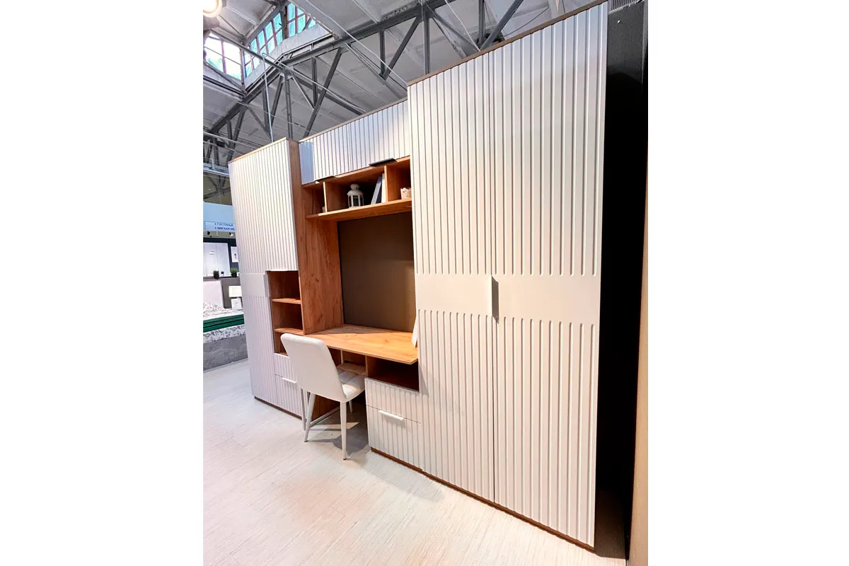 Полка настенная Хилтон 1100 (Дуб Крафт Золотой) — Мебель-центр Озерцо