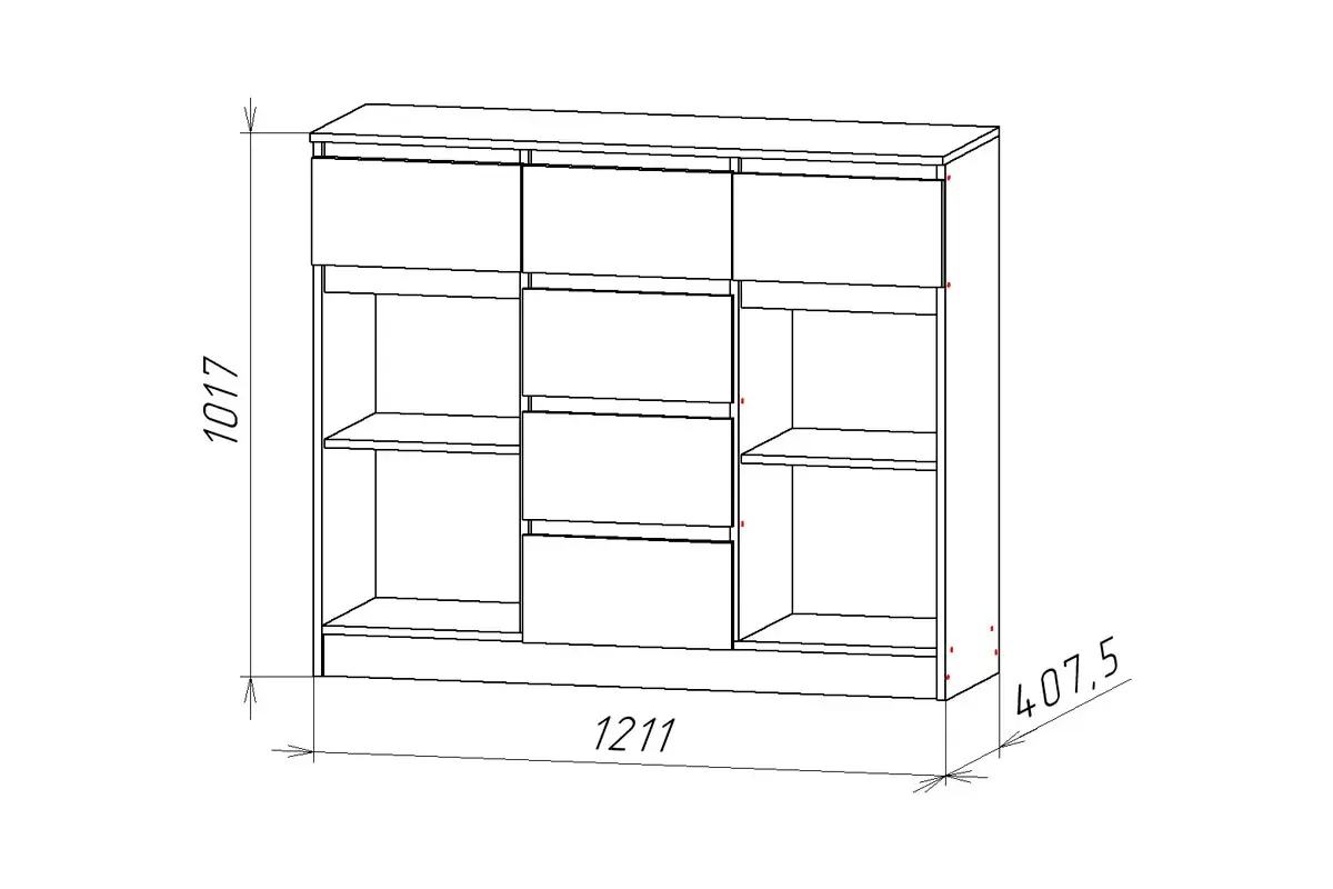 Комод Ницца-6 (Белый) — Мебель-центр Озерцо
