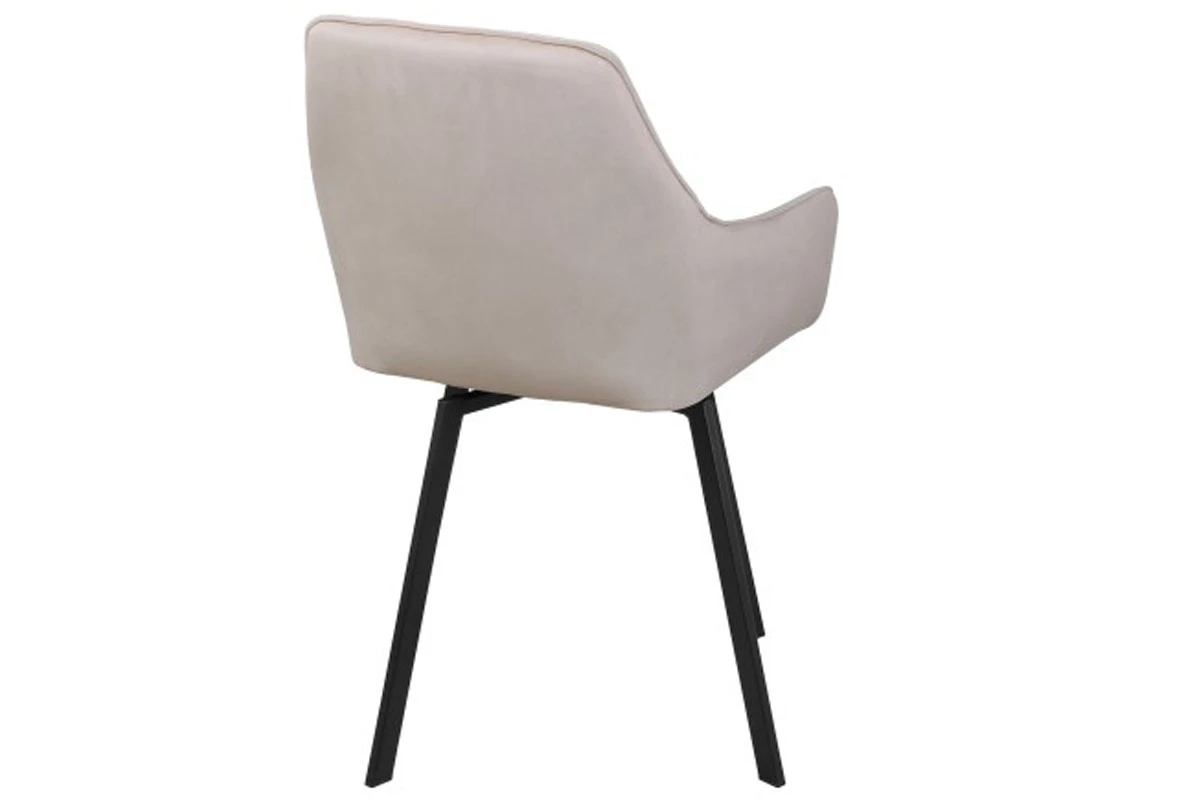 Стул поворотный Бостон (Муар черный/Велюр Velluto 2 бежевый) СРП-156 - купить в Озерце