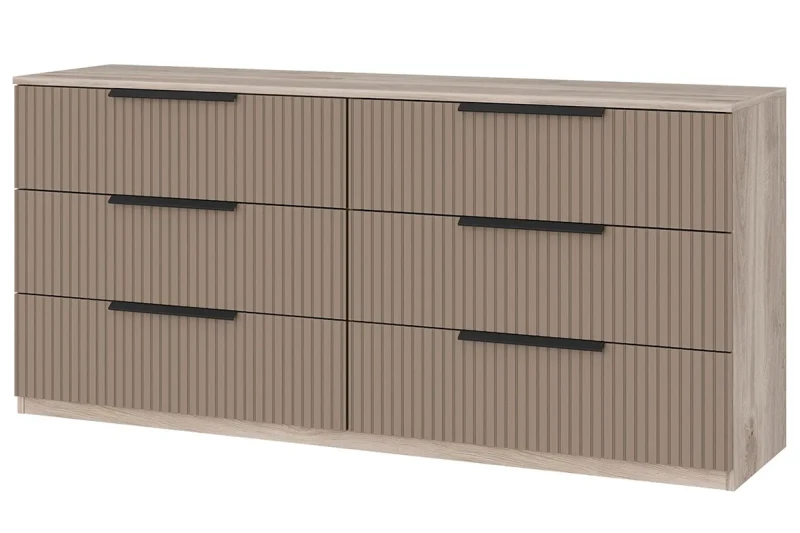 Комод широкий Астория 18 (Дуб кастелло серый / Грей софт) — Мебель-центр Озерцо