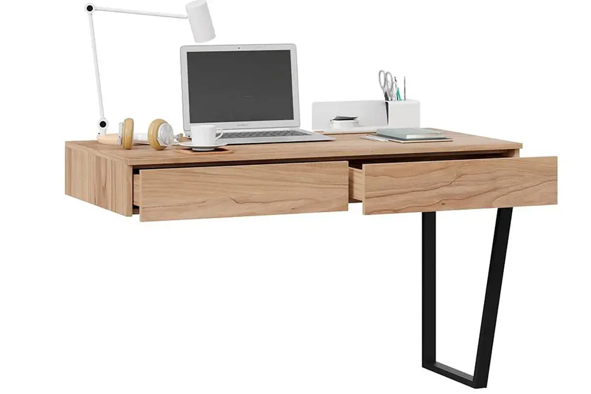 Стол письменный Порто ТД-393.15.02 с ящиками (Графит/Яблоня Беллуно) — Мебель-центр Озерцо