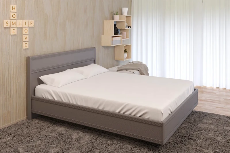 Кровать КР-2002-СО 140х200 (Серый Оникс) - купить в Озерце