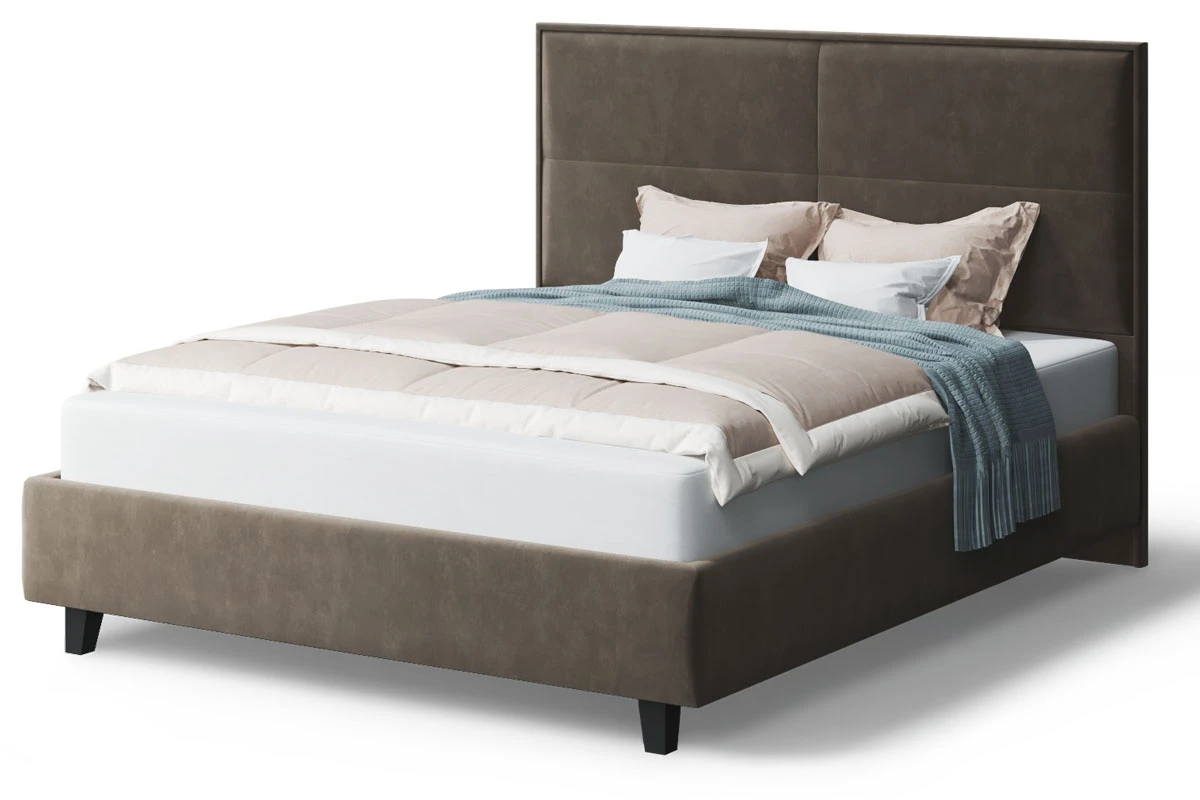 Кровать на опоре Скай с ПМ и бельев. ящ 160х200 (Бренди лайт 05/Кофе) - купить в Озерце