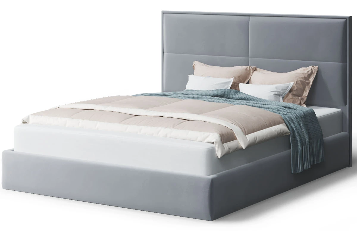 Кровать без опоры Скай с ПМ 140х200 (Нео 25/Серый) - купить в Озерце