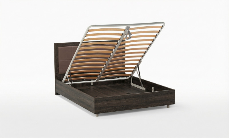 Кровать с подъемным механизмом Innovo ice, цвет венге мали + ткань Casanova Chocolate, 120x200 - купить в Озерце