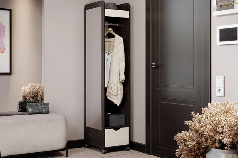 Вешалка комбинированная Лайт (Венге Цаво/Дуб Гарден) — Мебель-центр Озерцо