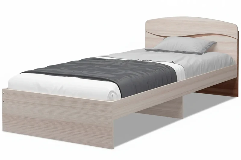 Кровать Валенсия без ящиков 120х200 (Ясень Светлый/Ясень Темный) - купить в Озерце
