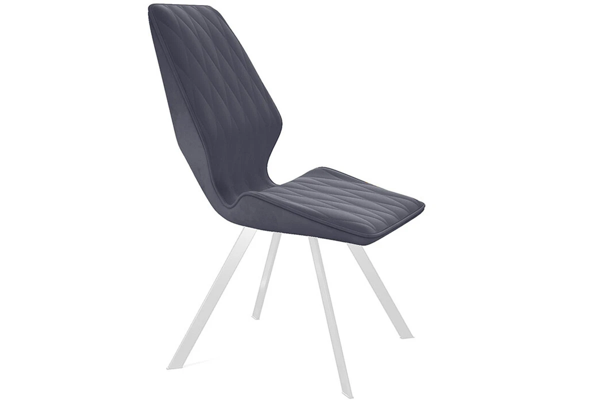 Стул Матэо (Белый муар/Микровелюр BRENDY Graphite) - купить в Озерце