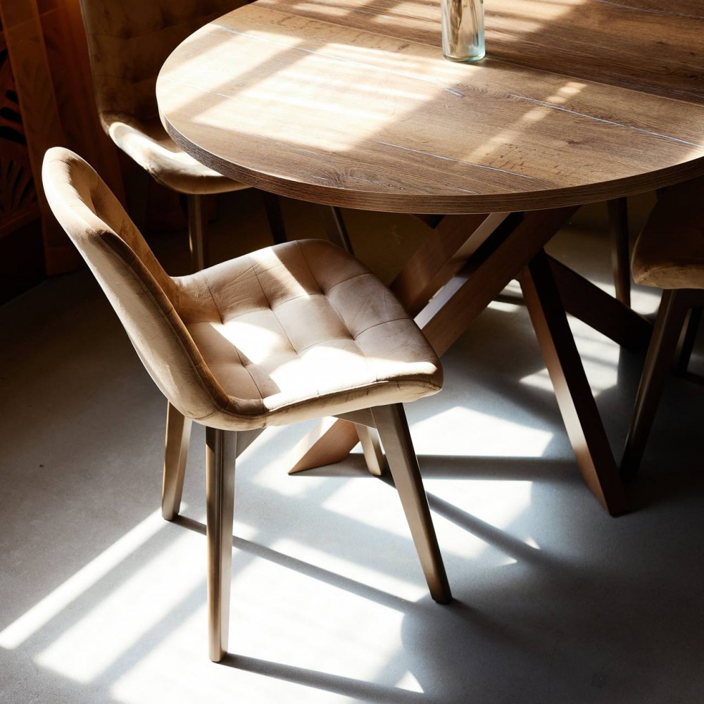 Стул Гармония WOOD олово/бежевый 5РОМ18 - купить в Озерце