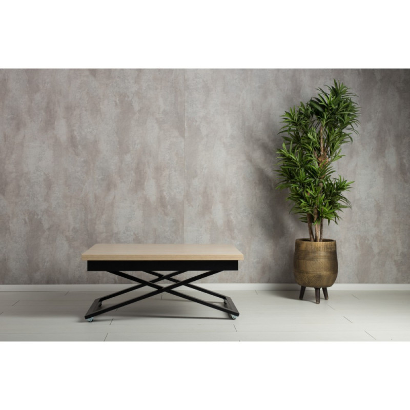 Стол-трансформер Apollo шамони светлый/подстолье черный - купить в Озерце