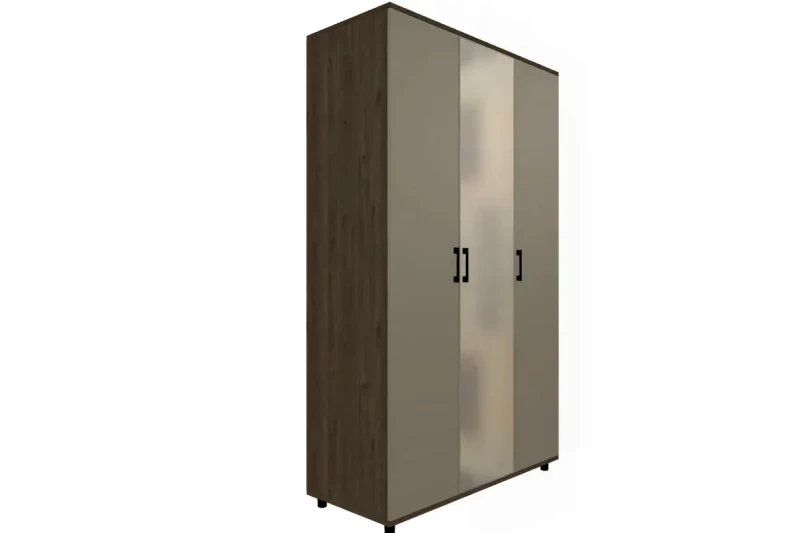 Шкаф для одежды и белья ШК-5001-ГТ-ЛМ (Гикори Джексон Темный/Латте Матовый) в мебель-центре Озерцо