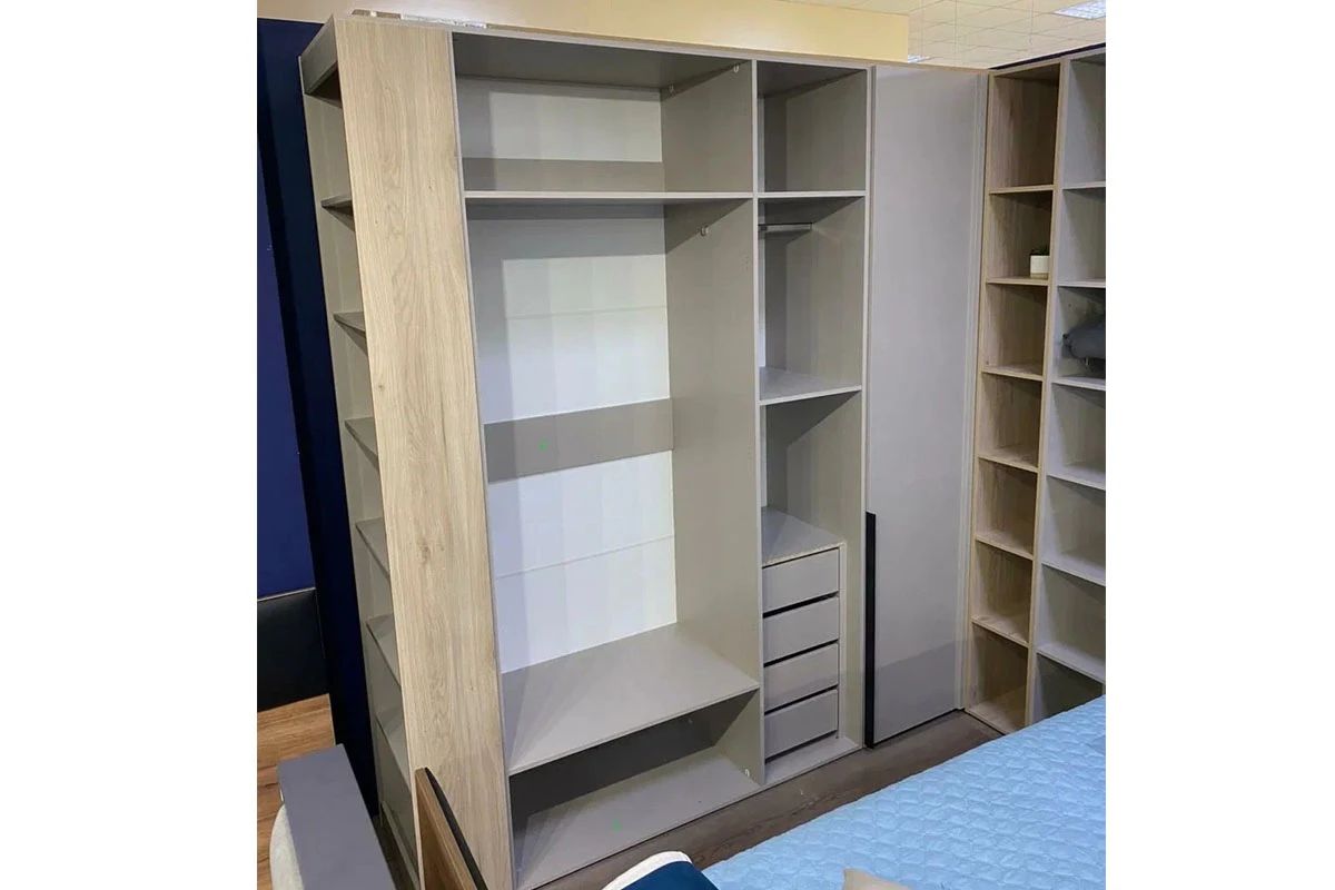 Корпус шкафа для гардеробной Мария МШ 135.55+ МКЯ55 (Дымчато-серый) — Мебель-центр Озерцо