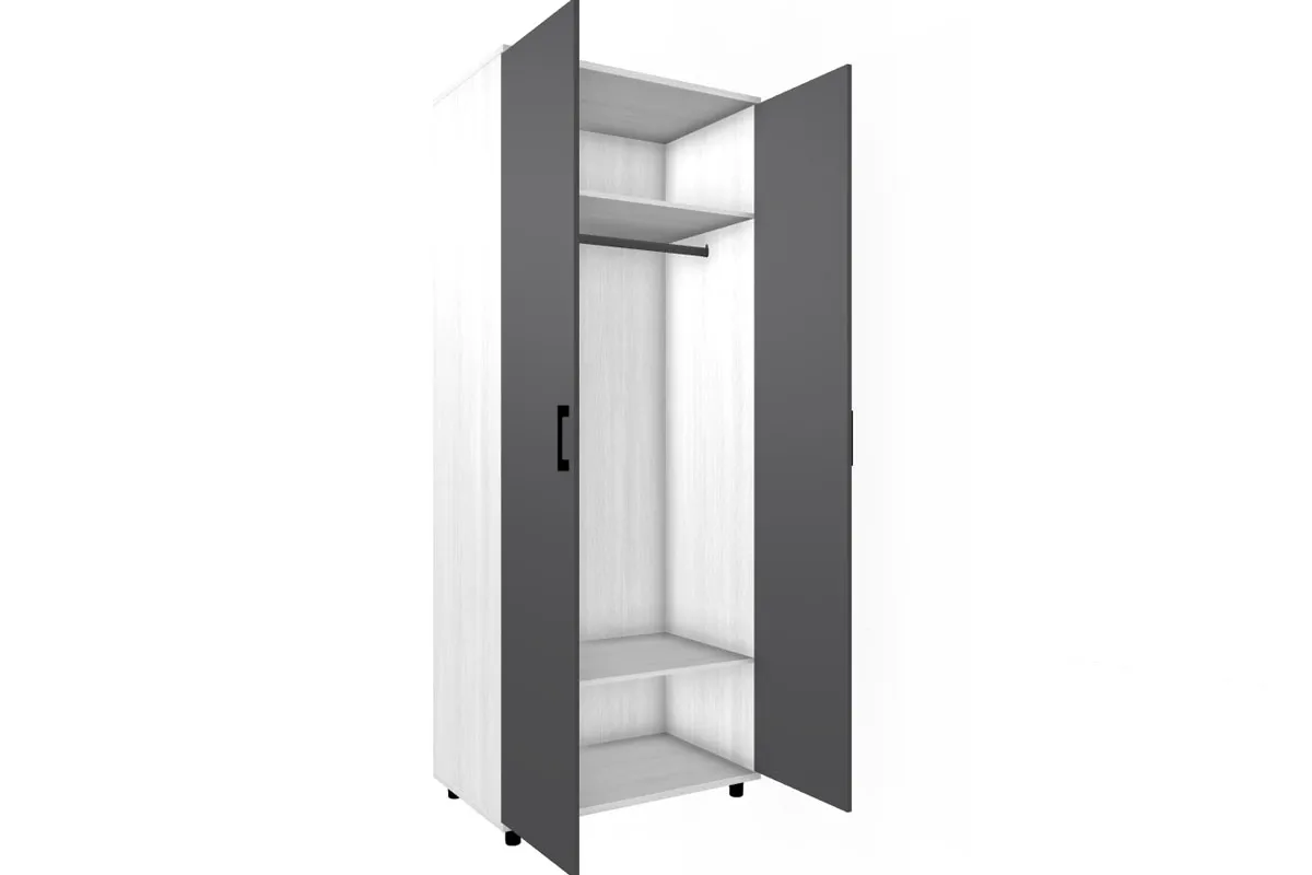 Шкаф для одежды и белья ШК-5002-СЯ-АМ (Снежный Ясень/Антрацит Матовый) в мебель-центре Озерцо