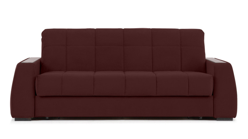 Диван - кровать Domo Pro с полками цвета ясень, стежка квадрат, ткань Sky Velvet 32 140x216 — в мебель-центре Озерцо