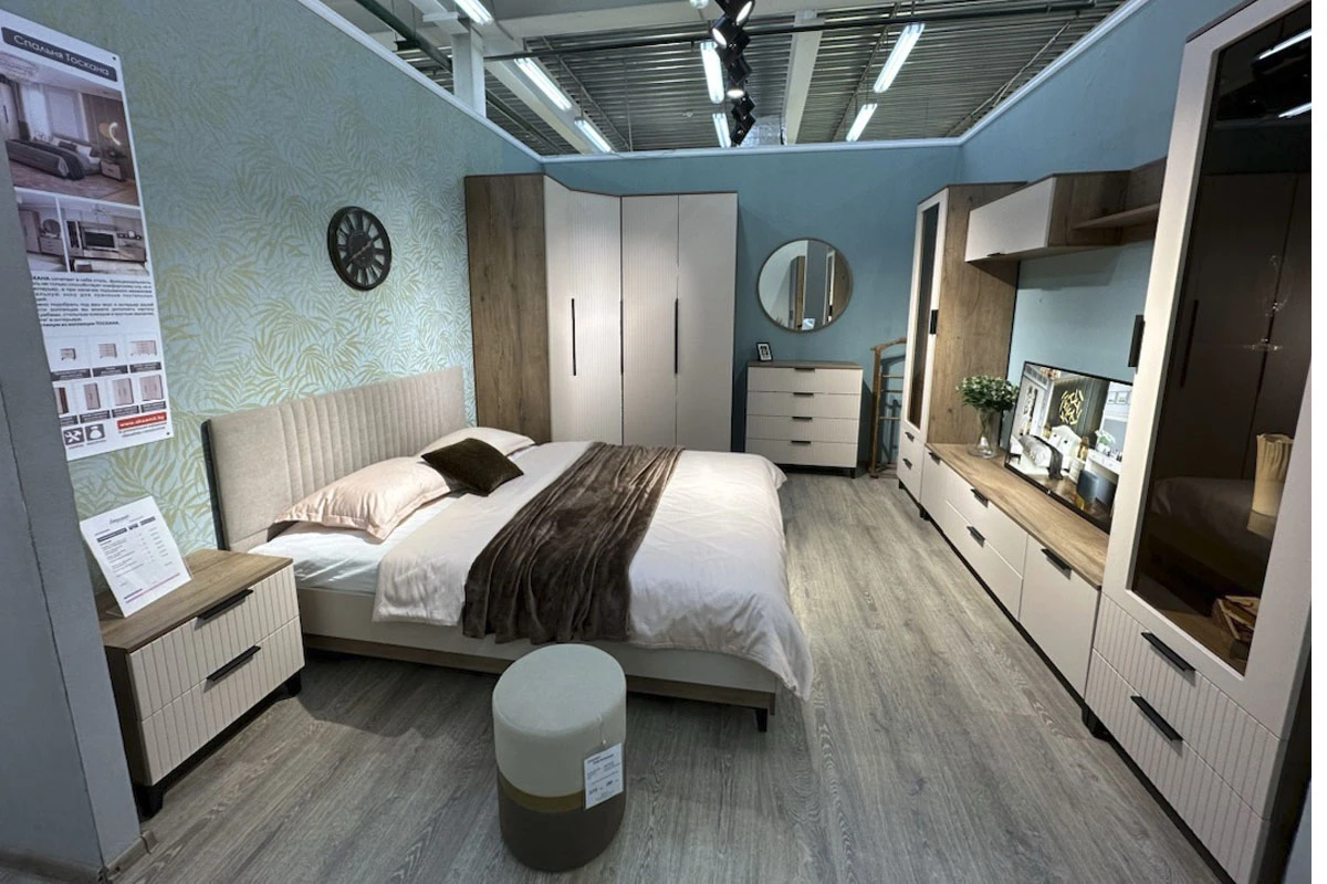 Шкаф 1-дверный для платья и белья Тоскана (Дуб Табачный/Бисквит) в мебель-центре Озерцо