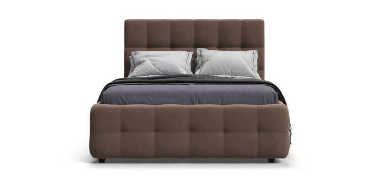 Босс Кровать+ПМ 140*200 Велюр Монолит мокко - купить в Озерце