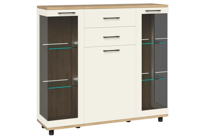 Тумба ТБ-5000-ГС-КМ (Гикори Джексон Светлый/Кашемир Матовый) — Мебель-центр Озерцо