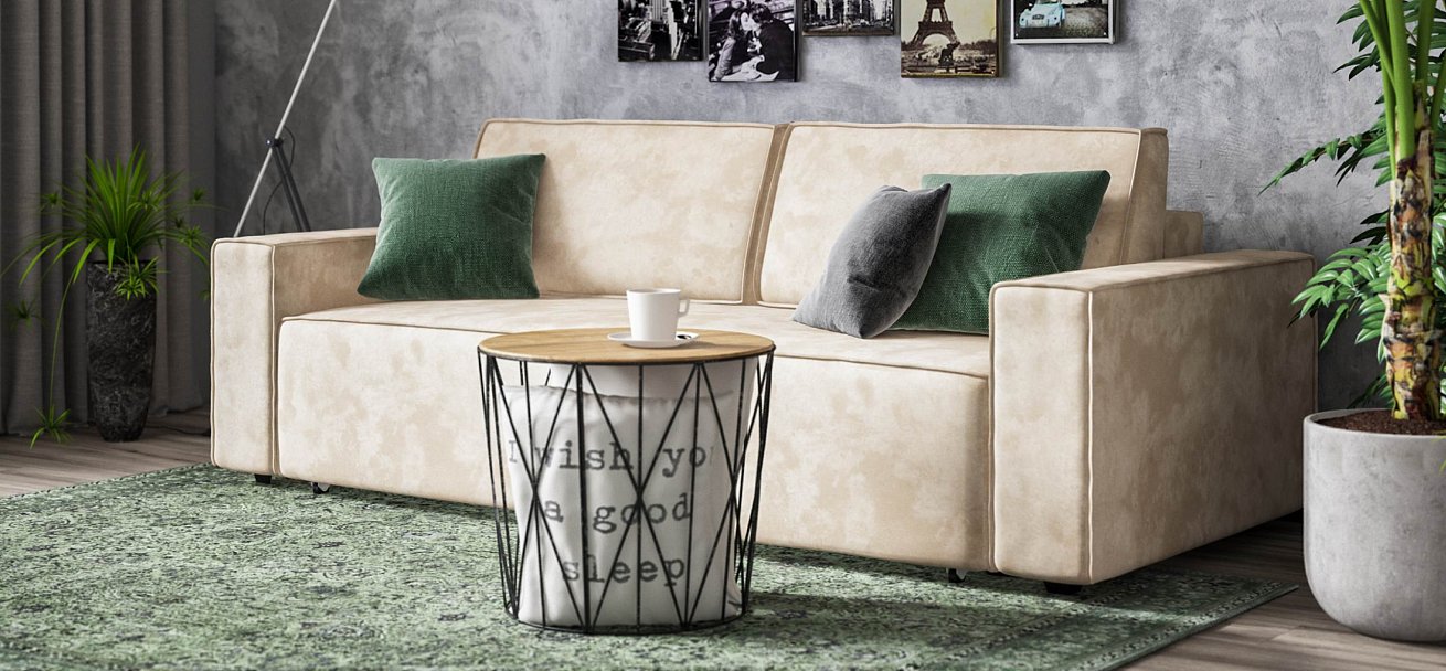 Лофт диван Велюр Алькантара пепел — купить в Озерце