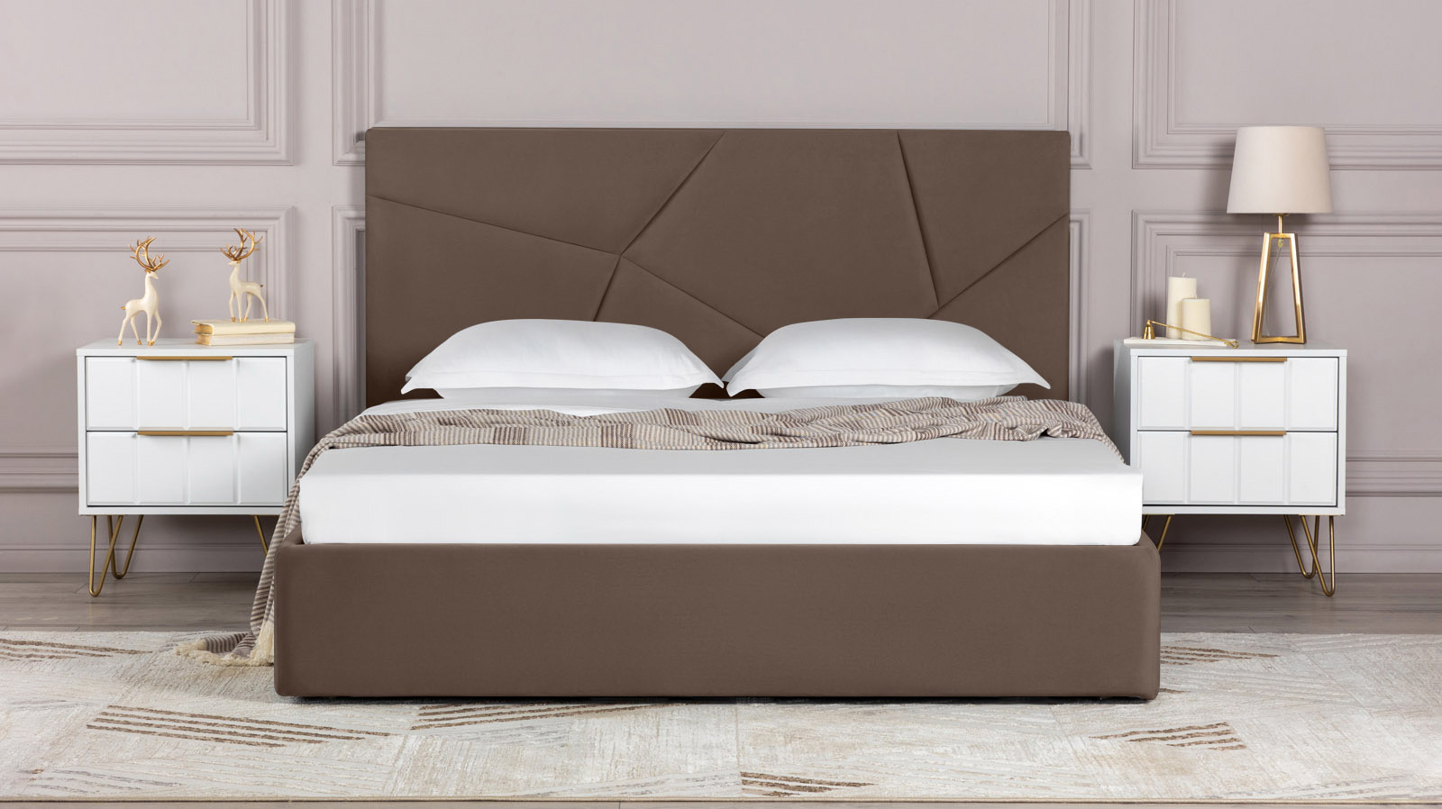 Кровать Opera I, Тк. Casanova Chocolate 160x200 - купить в Озерце
