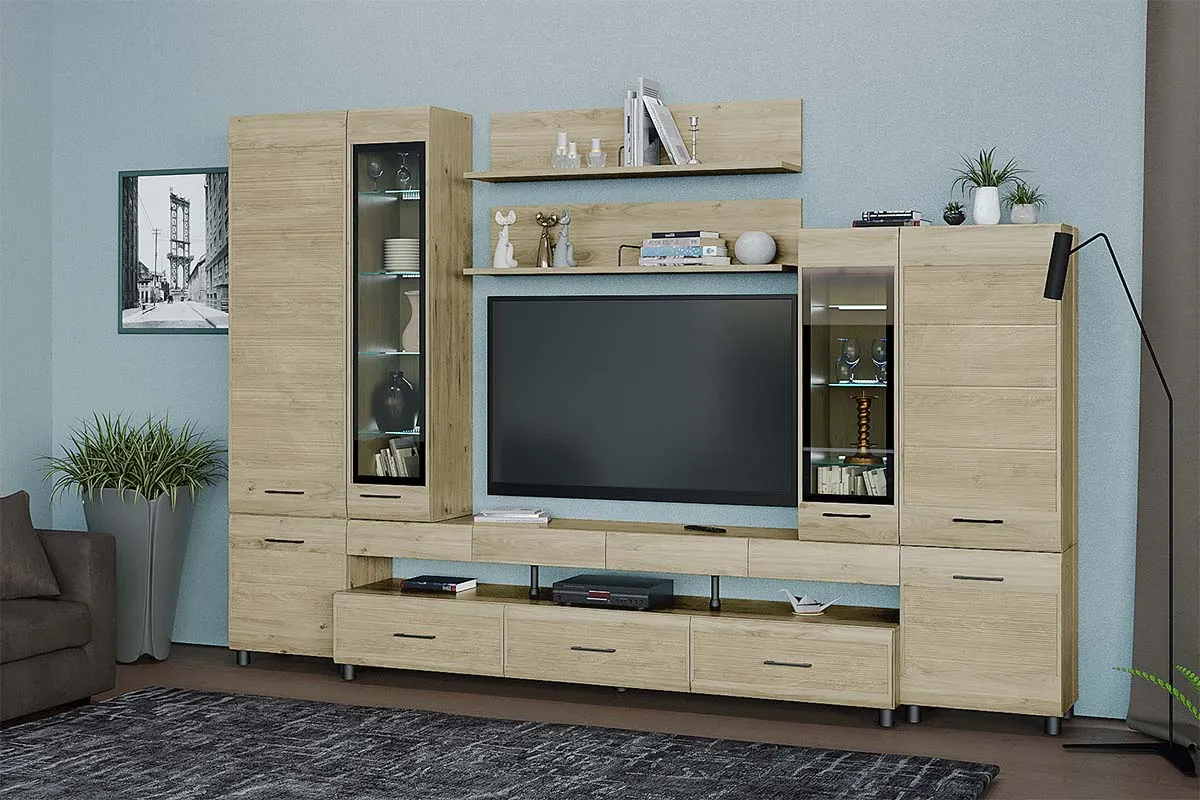 Тумба ТБ-2671 (Гикори Джексон Светлый) — Мебель-центр Озерцо