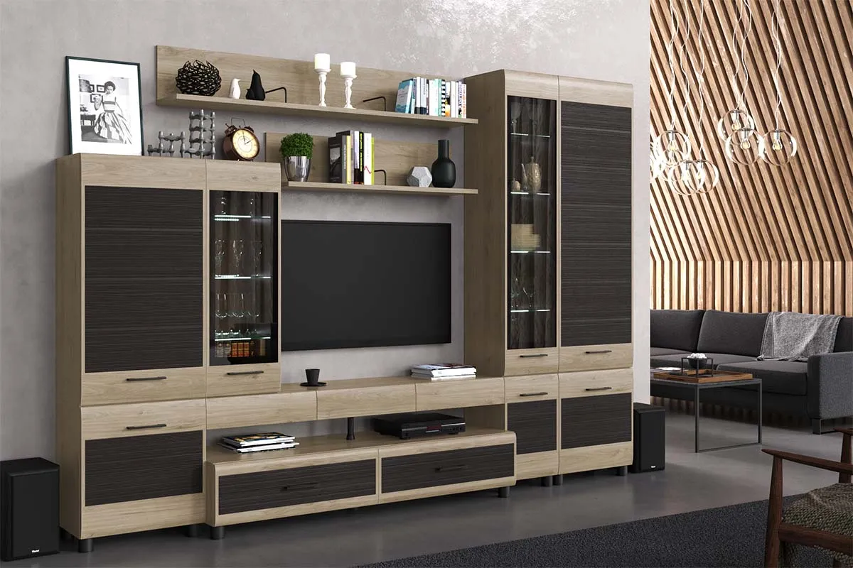 Шкаф ШК-2641 (Гикори Джексон Светлый-Комбинированный) в мебель-центре Озерцо