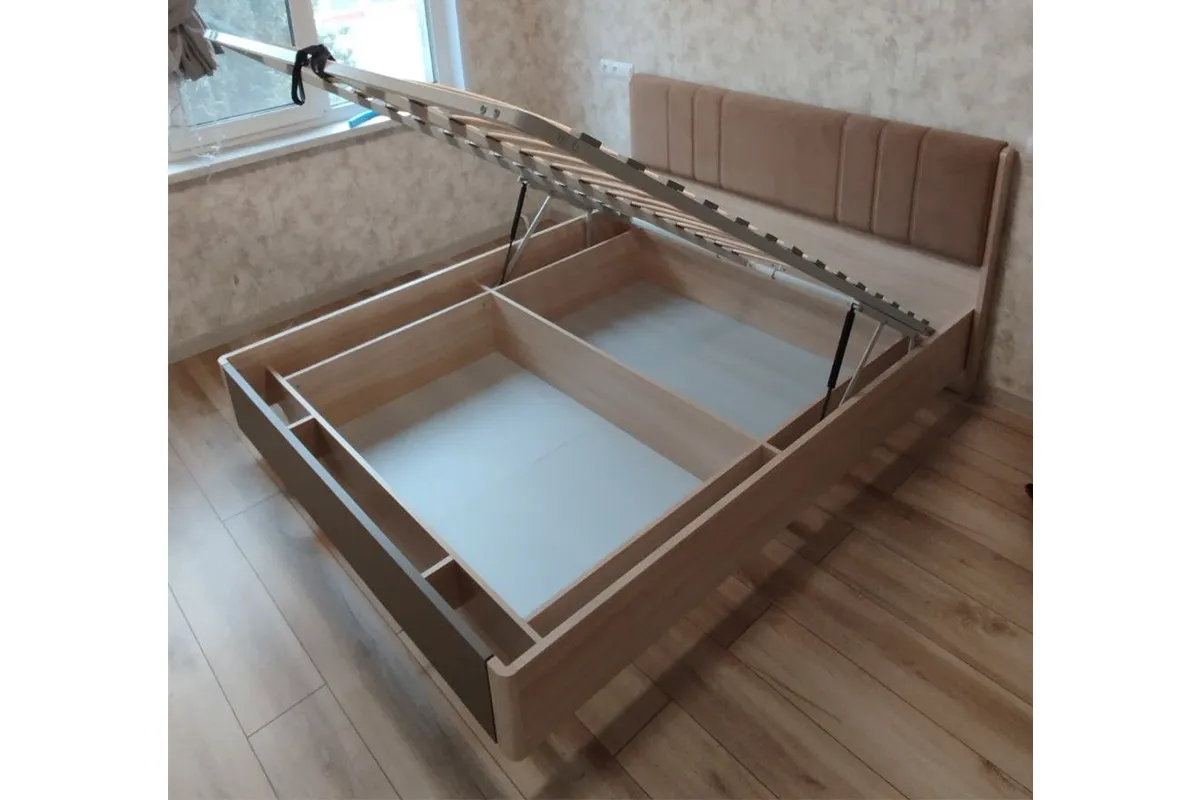 Кровать КР-4013-АС-ЛМ (Ясень Асахи/Латте Матовый) - купить в Озерце