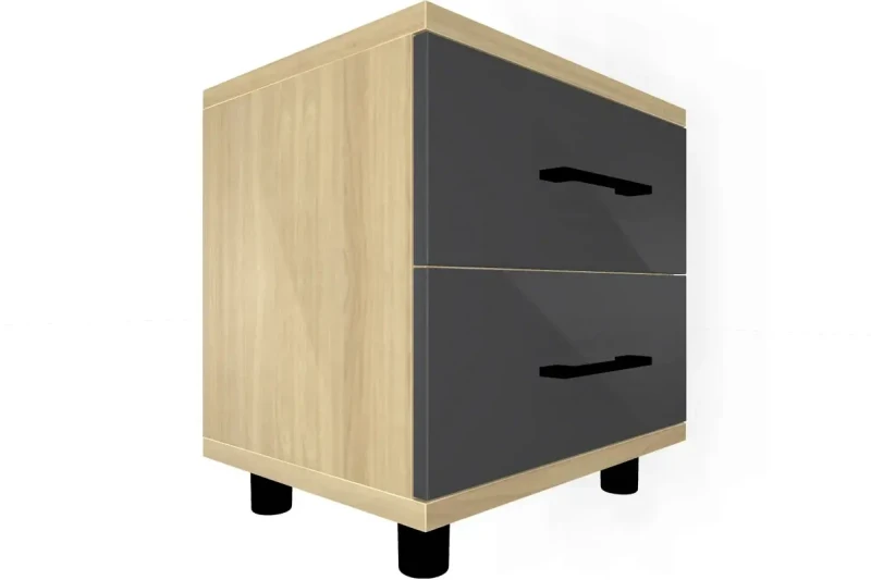 Тумба ТБ-5062-АС-АМ (Ясень Асахи/Антрацит Матовый) — Мебель-центр Озерцо