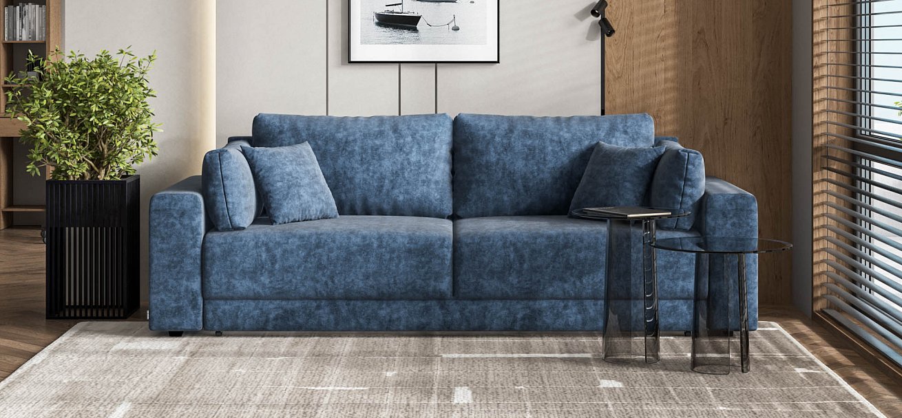 Босс Прайм диван Велюр Роял синий — купить в Озерце