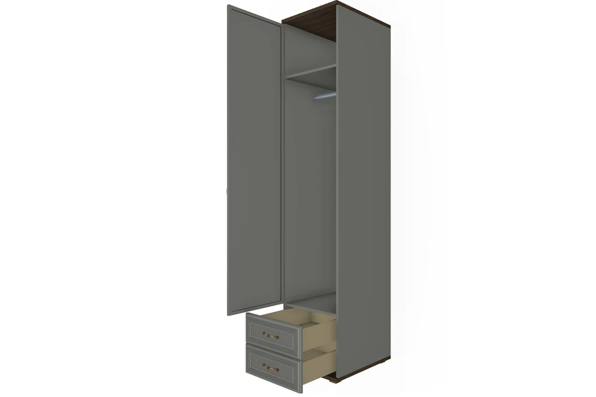 Шкаф многоцелевой ШК-1022-ГТ-СО (Гикори Джексон Темный/Серый Оникс) в мебель-центре Озерцо