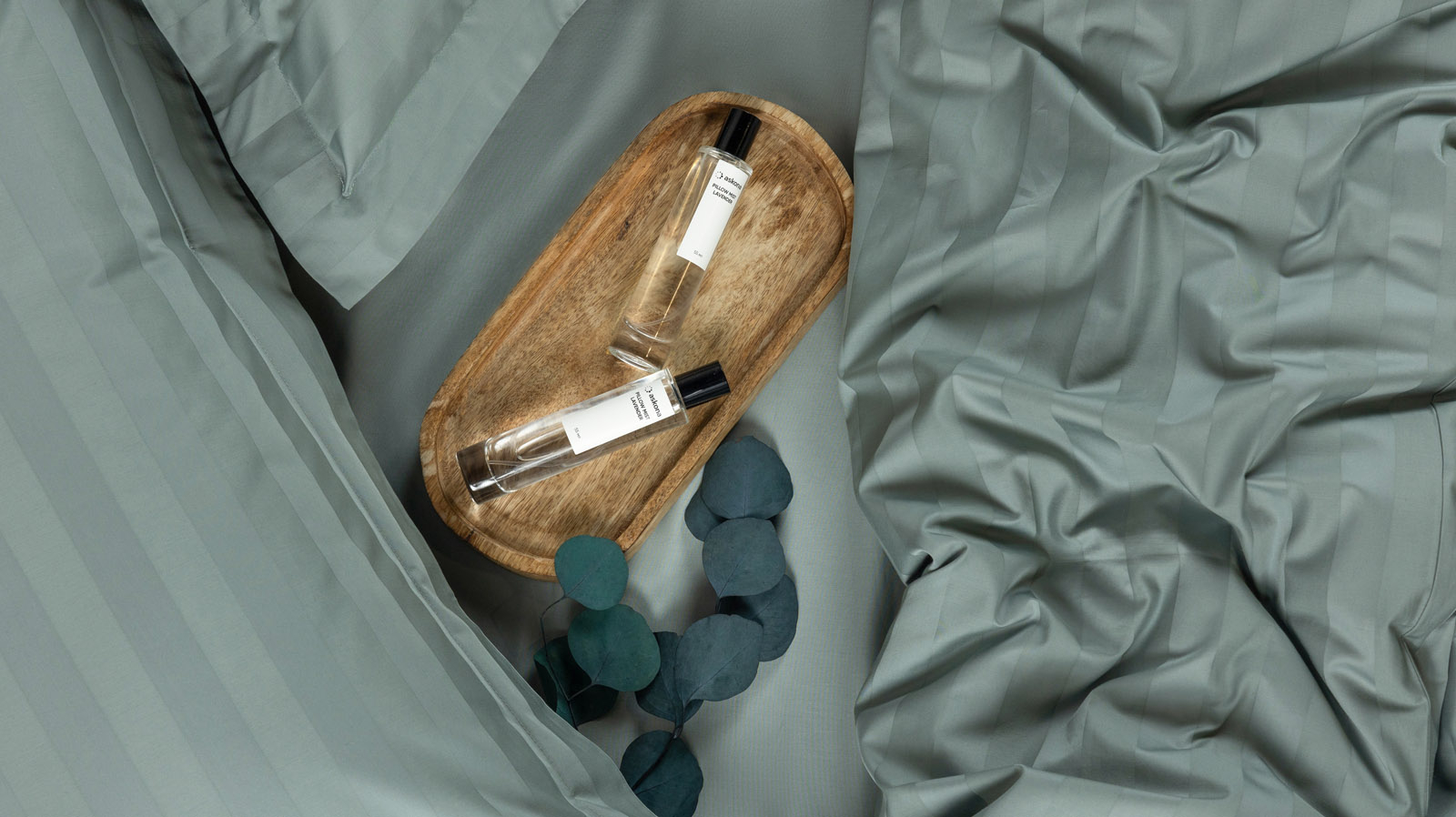 Постельное белье Askona Comfort Stripe 2.0 (евро), цвет: Мята 200x220, без простыни в мебель-центре Озерцо